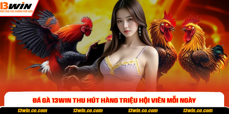 Đá gà 13win thu hút hàng triệu hội viên mỗi ngày